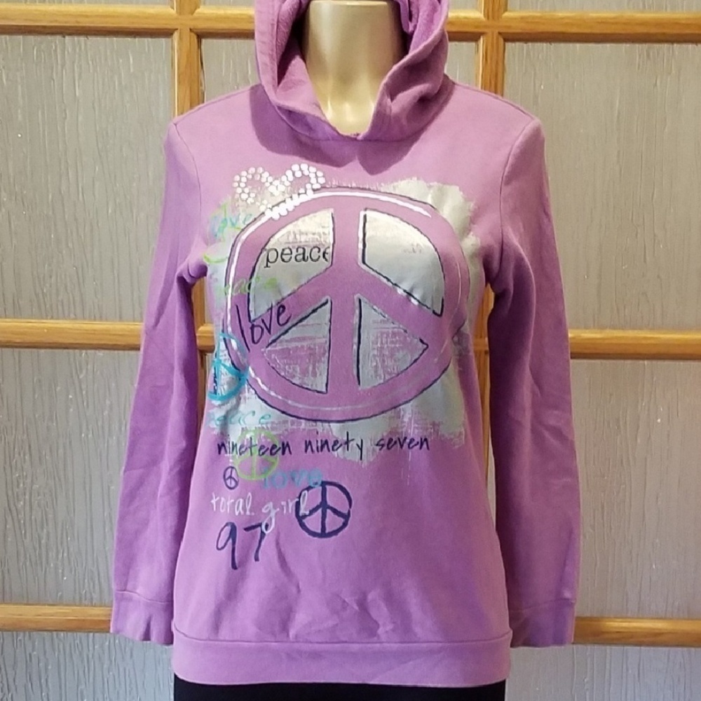 TOTAL Girl Peace Fleece Pullover Hoodie